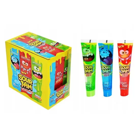 Šķidrā karamele Sour Jam Toothpaste 15 gb. x 35 gr.